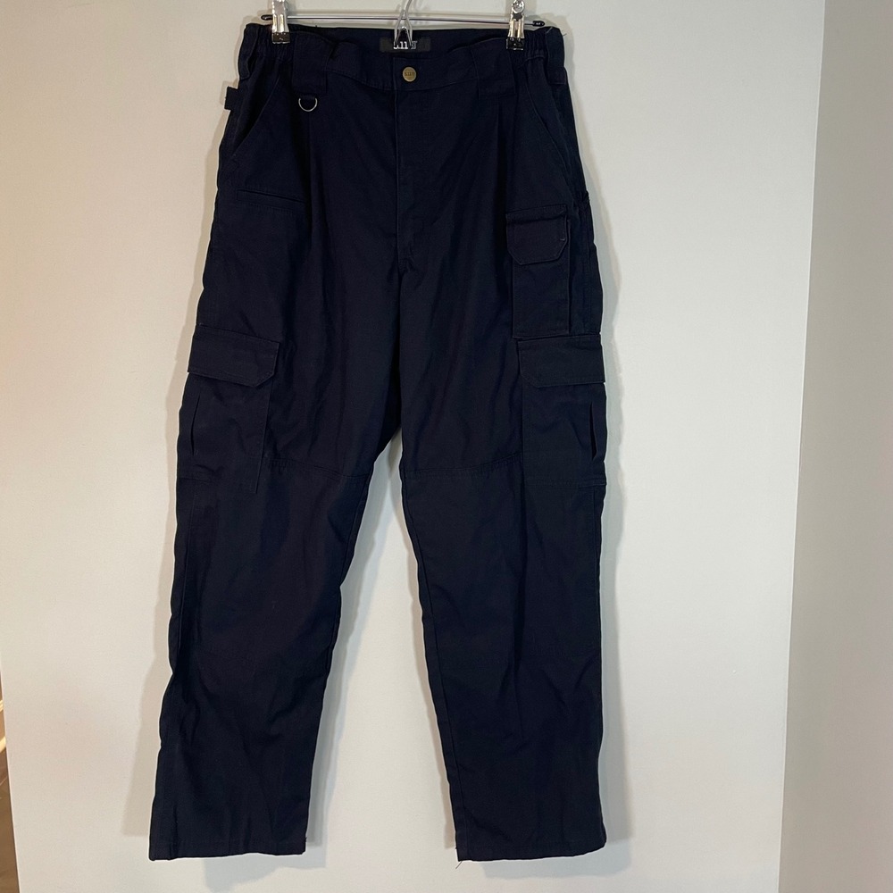 5.11 Tactical Mens Navy Blue Ripstop Cargo Pants 32x30 Utility Workwear Military